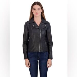 SIZE MEDIUM SEBBY COLLECTION FAUX LEATHER JACKET 
GREAT CONDITION